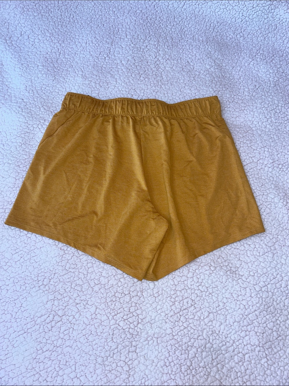 Nike Women's Mustard Yellow Dri-FIT Athletic Shorts - Picture 7 of 8